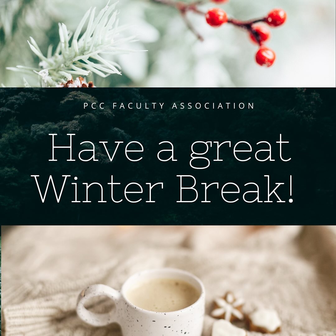 Your Executive Board and FA support staff wish all Faculty and our Pasadena City College community and students a wonderful winter break! #pccfa #pccfacultyassociation #facultylaborunion #pasadena #pcclancers