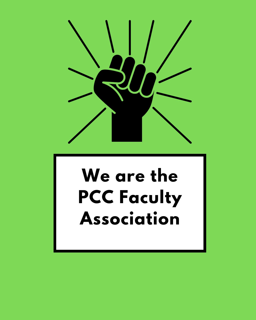 We are the PCC Faculty Association! We represent ALL Faculty in contract negotiations at Pasadena City College. Student Learning Conditions are Faculty Working Conditions! We Fight for YOU! #PCCFA Visit pccfacultyassociation.org